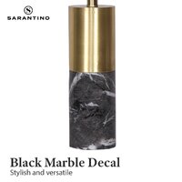 Sarantino Metal and Marble Table Lamp in Black thumbnail