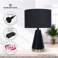 Sarantino Metal Table Lamp in Black and Gold thumbnail