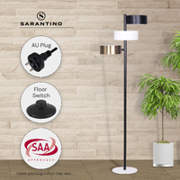 Sarantino Metal Floor Lamp with 3 Swirl Shades thumbnail