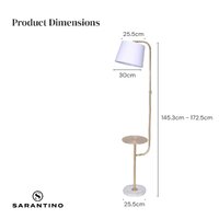 Sarantino Marble & Metal End Table Top Floor Lamp thumbnail