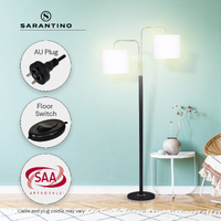 Sarantino Black/Brass Finish Reading Light  Electric Table Lamp thumbnail