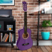 Karrera 34in Acoustic Children no cut Guitar - Purple thumbnail