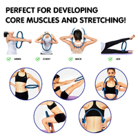 Powertrain Pilates Ring Band Yoga Home Workout Exercise Band Blue thumbnail