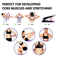 Powertrain Pilates Ring Band Yoga Home Workout Exercise Band Pink thumbnail