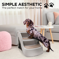 Furtastic 38cm Foldable Pet Stairs Ramp - Grey thumbnail