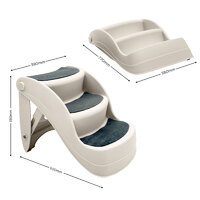 Furtastic 38cm Foldable Pet Stairs Ramp - White thumbnail