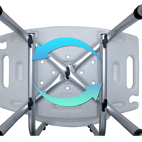 Orthonica Height Adjustable Aluminium Shower Chair With Shower Head Holder thumbnail