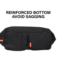 Shopper Bag Tote Bag Foldable Travel Laptop Grocery Nylon KO-DUAL BLACK thumbnail