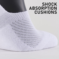 3X Rexy Cushion No Show Ankle Socks Large Non-Slip Breathable WHITE thumbnail