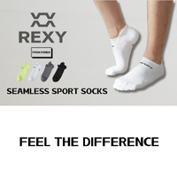 4X Rexy Seamless Sport Sneakers Socks Medium Non-Slip Heel Tab MULTI COLOUR thumbnail