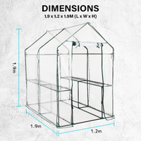 Home Ready Garden Greenhouse Shed PVC Cover Only Apex 190cm thumbnail