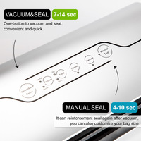 Kitchen Vacuum Food Sealer Sous Vide Machine 125W SILVER thumbnail