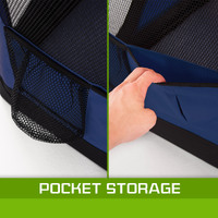 Portable Soft Dog Cage Crate Carrier L BLUE thumbnail