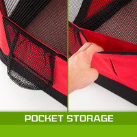 Portable Soft Dog Cage Crate Carrier L RED thumbnail