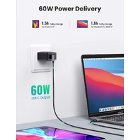 UGREEN 80714 USB-C 2.0 to Angle USB-C Cable Black 3M thumbnail