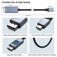 BENFEI USB-C to DisplayPort 3M (10 Feet) Cable(8K@60Hz 4K@144Hz) thumbnail