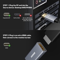 BENFEI 4K DisplayPort to HDMI Adapter, (2K 60Hz, 1080p 120Hz) Uni-Directional Display Port to HDMI Monitor Converter thumbnail