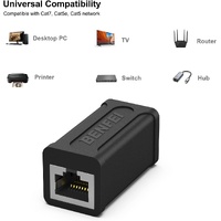 BENFEI RJ45 Inline Coupler, Cat7 Cat6 Cat5e Ethernet Coupler Female to Female thumbnail