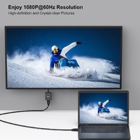 BENFEI HDMI to VGA, Uni-Directional HDMI Computer to VGA Monitor  Adapter (Female to Male) with 3.5mm Audio Jack thumbnail