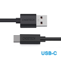 CHOETECH AC0004 USB-A to USB-C Charge & Sync Cable 3M Black thumbnail