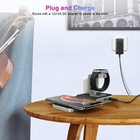 CHOETECH T316 4-in-1 Wireless Charging Station for iPhone/Apple Watch/iPod and all Qi Wireless Cell phones thumbnail