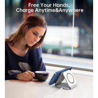 CHOETECH T588-F-WH 3-in-1 Foldable Fast Wireless Charger for Phone/Watch/Earphone thumbnail