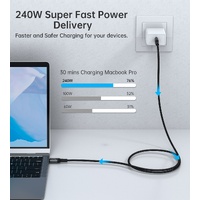 CHOETECH XCC-1042 Gen3.0 USB4.0 with 8K @ 60hz Video & Audio 240W USB-C to C Braided Cable 2M thumbnail