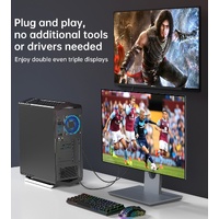 CHOETECH XDH01 4K 60Hz DisplayPort Male to HDMI Male Braided Cable 2M thumbnail