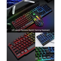 T-Wolf TF800 RGB 4-pcs Gaming Keyboard/Mouse/Headphone/Mouse Pad Kit Set thumbnail