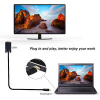 1.8M Display Port DP Male To VGA/M Cable Converter Connector Adaptor thumbnail