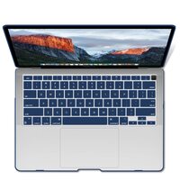 MacBook Air 13 Inch Case 2020 2019 2018, A1932, A2179,A2337 Shell Case Keyboard Cover Blue thumbnail