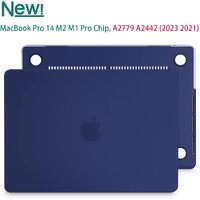Suitable for MacBook Pro 14 Max Inch Case 2023 2022 2021 M2 A2779 M1 A2442 Hardshell Case Keyboard Cover Blue thumbnail