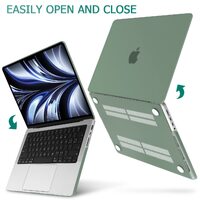 Suitable for  MacBook Pro 14 Max Inch Case 2023 2022 2021 M2 A2779 M1 A2442 Hardshell Case Keyboard Cover Midnight Green thumbnail