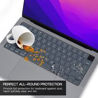 Keyboard Cover Skin For MacBook Air Pro 13 13.6 14 15.3 16 A2442 A2779 A2485 A2780 A2681 A2941 M1 M2 2021 to 2023 Grey thumbnail