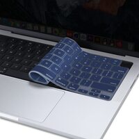 Keyboard Cover Skin For MacBook Air Pro 13 13.6 14 15.3 16 A2442 A2779 A2485 A2780 A2681 A2941 M1 M2 2021 to 2023 Navy Blue thumbnail