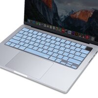 Keyboard Cover Skin For MacBook Air Pro 13 13.6 14 15.3 16 A2442 A2779 A2485 A2780 A2681 A2941 M1 M2 2021 to 2023 Sky Blue thumbnail