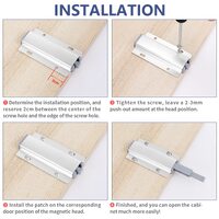 2x Magnetic Push Latches for Cabinets Push to Open Kitchen Hardware for Drawer Cupboard Wardrobe Closet thumbnail