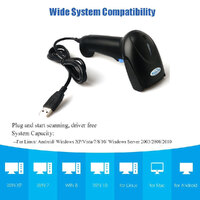 Wired Barcode QR Bar Code Screen Scanner Data 1D 2D Reader USB Cable Mobile Payment Store thumbnail