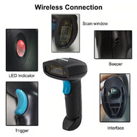 Wireless Barcode QR Bar Code Screen Scanner Data 1D 2D Reader USB Cable Mobile Payment Store thumbnail