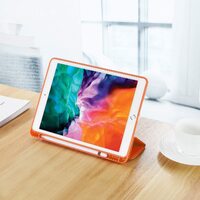 IPad 10.2 2019 7th Pencil Holder Slim Smart TPU Soft Case Orange thumbnail