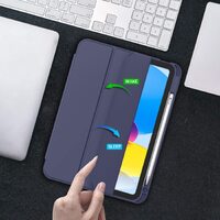 iPad 10th Case 10.9 Inch 2022 with Pencil Holder, Smart iPad Case with Soft TPU Auto Wake Sleep Dark Blue thumbnail