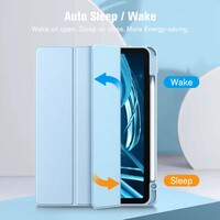 iPad 10th Case 10.9 Inch 2022 with Pencil Holder, Smart iPad Clear Case with Soft TPU Auto Wake Sleep Sky Blue thumbnail