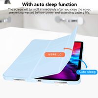 iPad Pro 11 Inch 2020 Soft Tpu Smart Premium Case Auto Sleep Wake Stand Cover Pencil holder ice blue thumbnail