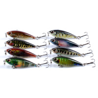 8x Popper Poppers 4.8cm Fishing Lure Lures Surface Tackle Fresh Saltwater thumbnail