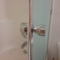 Shower Glass Door Knob Bathroom Round Back-to-Back Handle Pull 304 Brushed Nickel thumbnail
