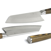 27cm Cleaver Knife Kitchen Chef Knife 7 inch Vegetable Meat Cleaver Pakkawood wood Handle thumbnail