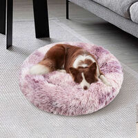 Pawfriends Dog Cat Pet Calming Bed Warm Soft Plush Round Nest Comfy Sleeping Kennel Cave 90 thumbnail