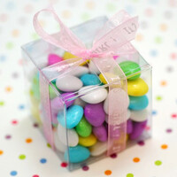 10 Pack of 5cm Clear PVC Plastic Folding Packaging Small rectangle/square Boxes for Wedding Jewelry Gift Party Favor Model Candy Chocolate Soap Box thumbnail
