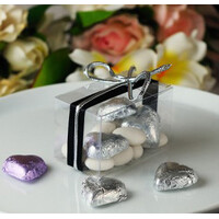 50 Pack of 5x8cm Clear PVC Plastic Folding Packaging Small rectangle/square Boxes for Wedding Jewelry Gift Party Favor Model Candy Chocolate Soap Box thumbnail