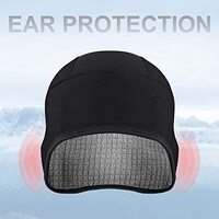 Helmet Fleece Inner Liner Cycling Skull Cap Winter Thermal MTB Mountain Cycling Cap for Men Women Headwear for Running Skiing & Winter Sports BLACK Ro thumbnail